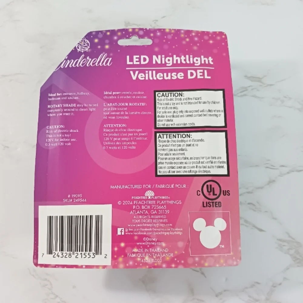 Disney Princess Nightlight & 3 Pairs of Girls Sunglasses - Pink and Purple